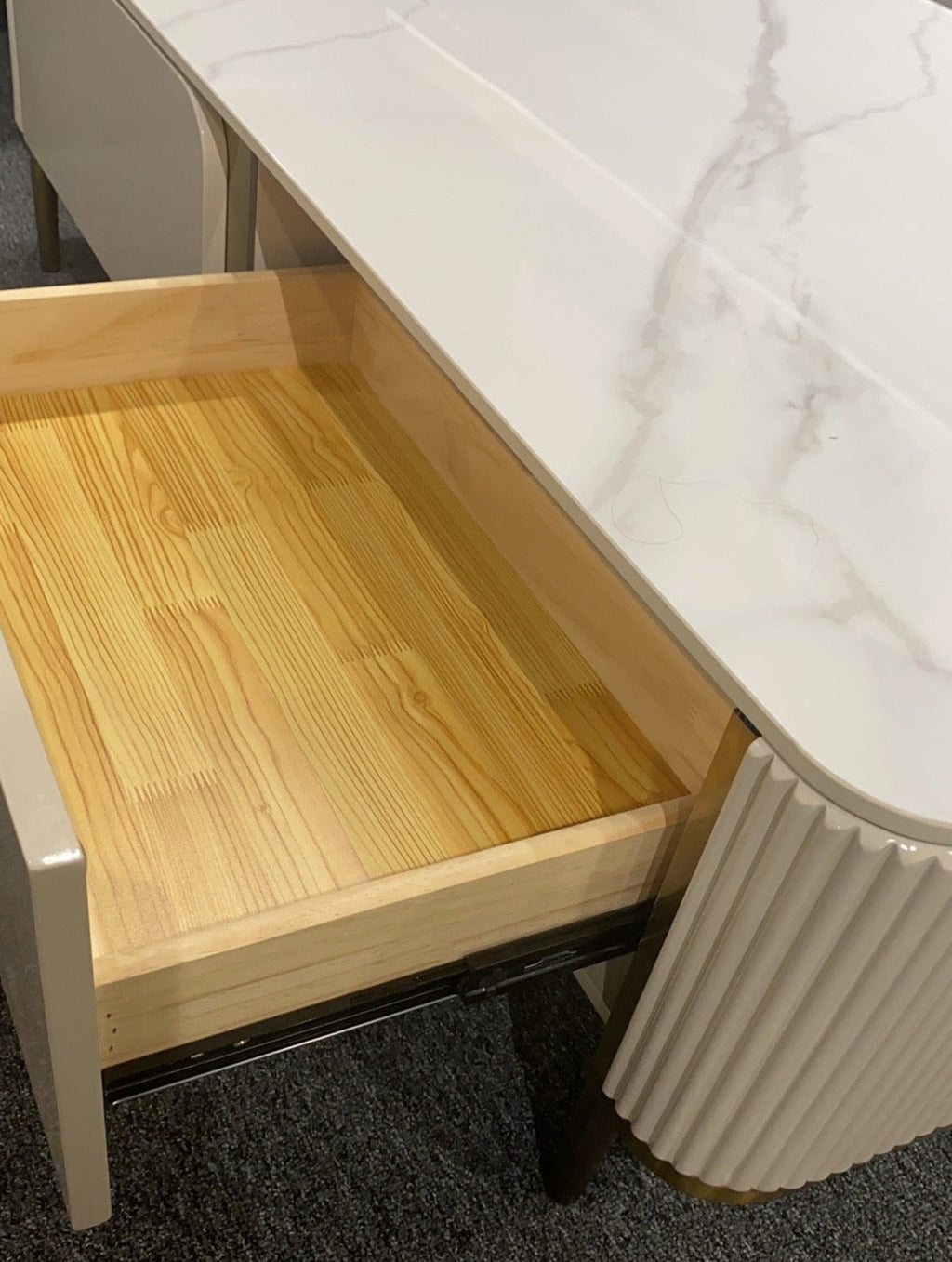 Modern Cultured Marble Top Minimalistic/ Coffee Table/Tea Table