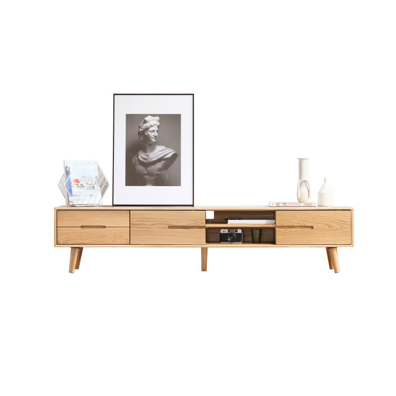 Daubs FAS-Graded American Oak TV Stand with Sliding Door/Entertainment Unit 180cm