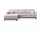 Puer Fabric Upholstery L shape Three Seater Sofa/Reversible Chaise