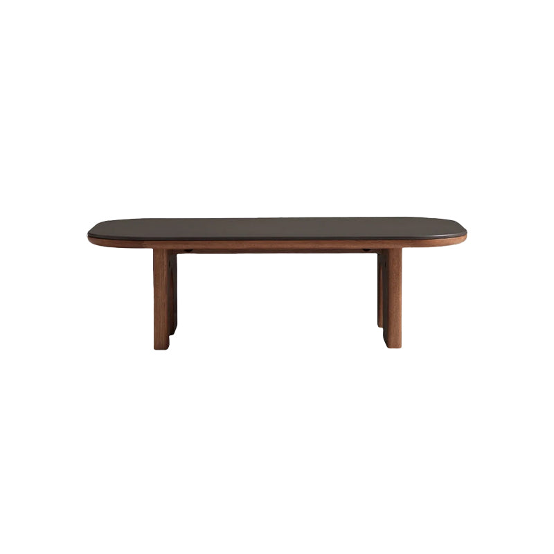 Certified American Oak Base Matte Ceramic Top Coffee Table