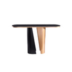 Black Ceramic Top Console Table/Entrance Table/Steel Legs