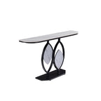 Creative Geometric Design Ceramic Top Entryway Table/Steel Legs