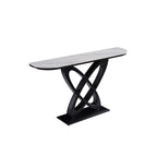 Ceramic Top Console Table/Entrance Table With Circular Geometric Design
