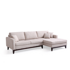 Puer Fabric Upholstery L shape Three Seater Sofa/Reversible Chaise