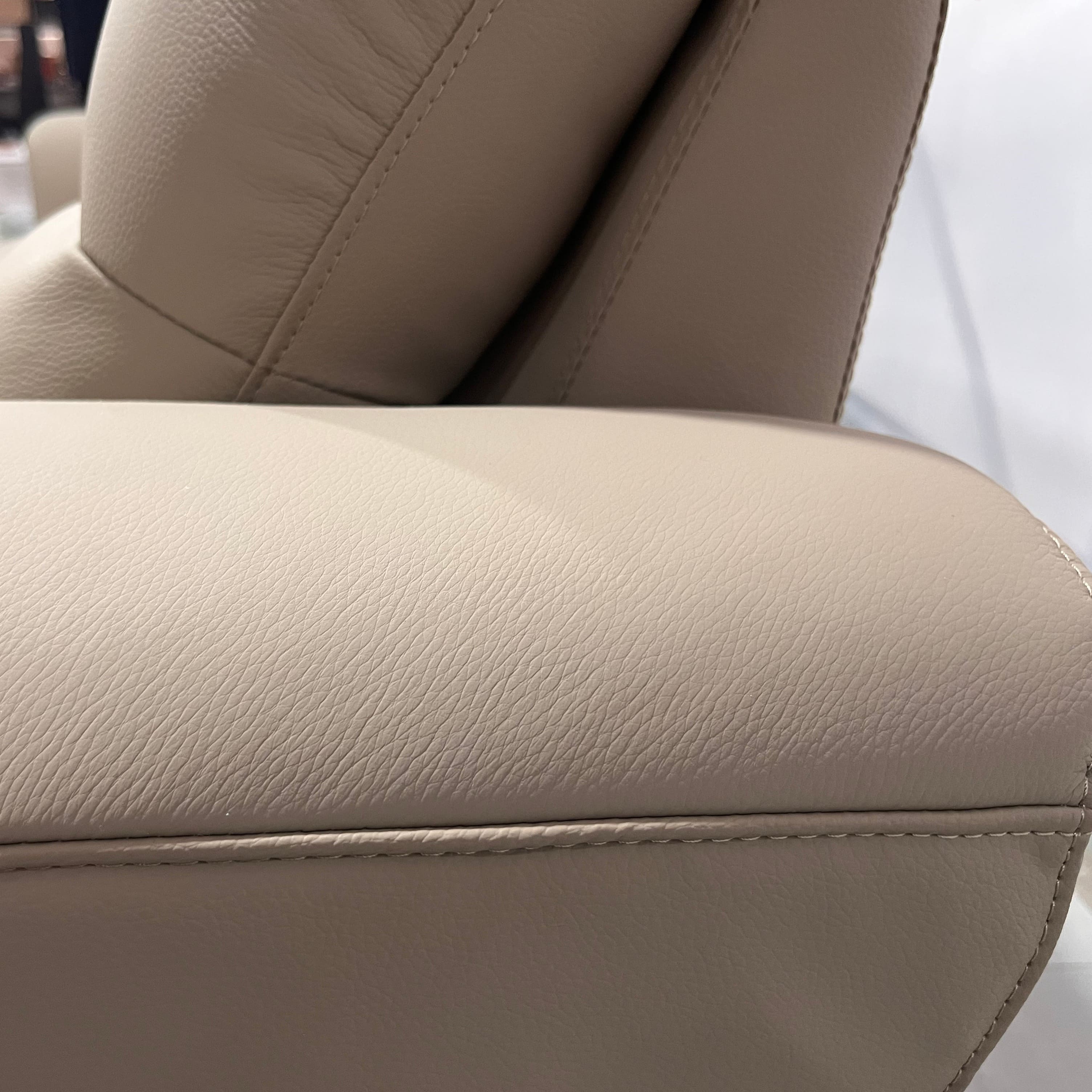 Swankie Leather Upholstery Three Seater Sofa/Steel Legs