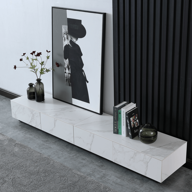 CHLOE Ceramic Entertainment Unit/TV Cabinet/TV Stand/Black/White