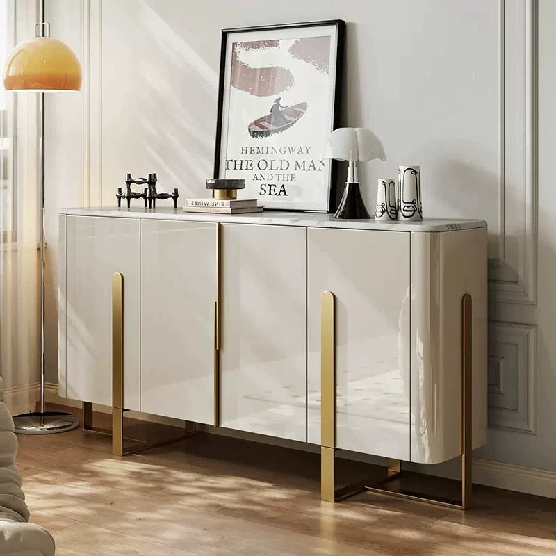 Styx Buffet Table Sideboard/Hallway Cabinet/Ceramic Top/Steel Legs