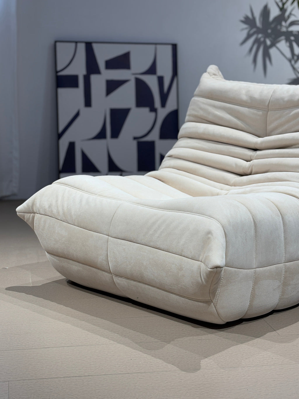 Stoll Floor Armless Lounge Chair with Ottoman/Single Sofa/Togo Armchair/Lazy Sofa