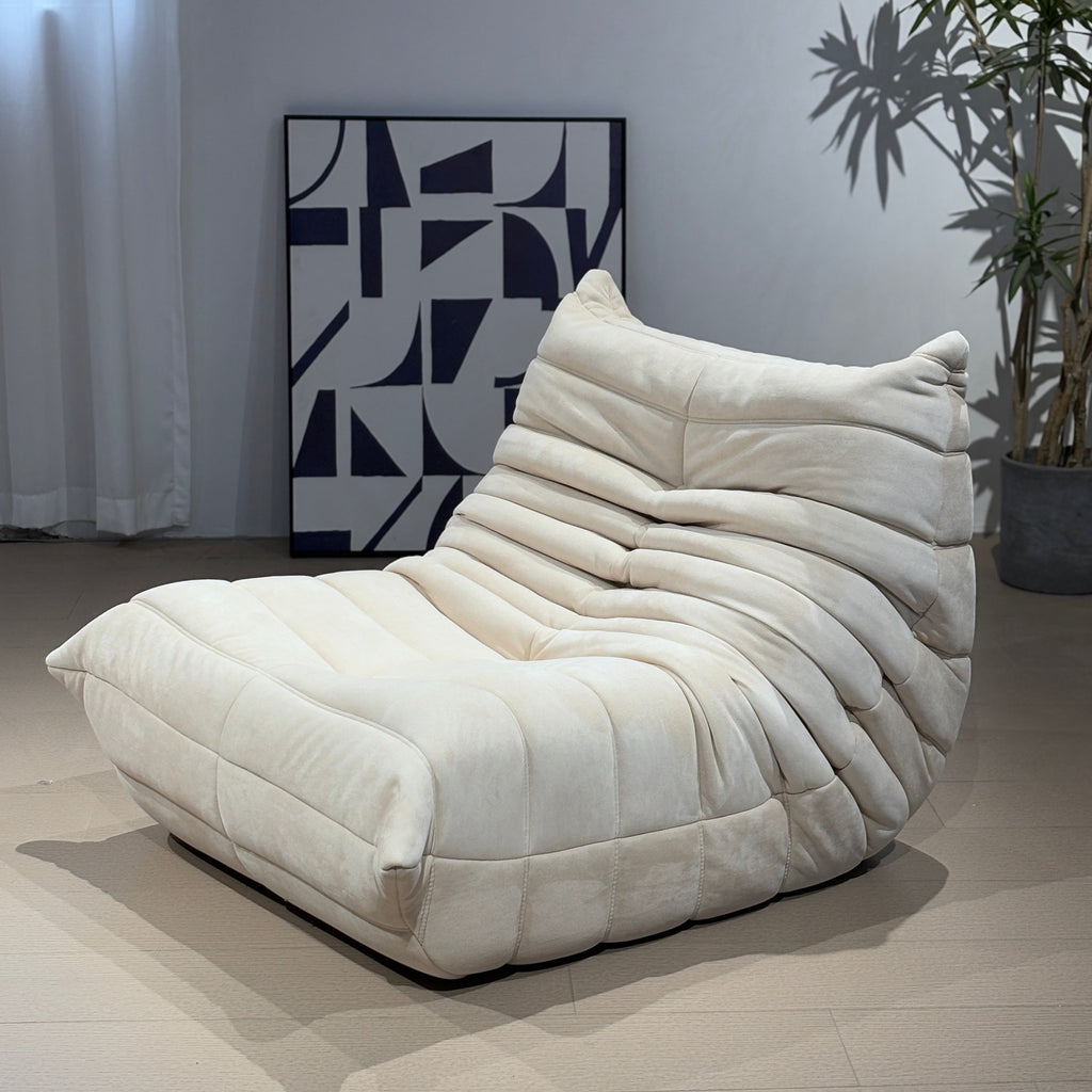 Stoll Floor Armless Lounge Chair with Ottoman/Single Sofa/Togo Armchair/Lazy Sofa