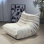 Stoll Floor Armless Lounge Chair with Ottoman/Single Sofa/Togo Armchair/Lazy Sofa