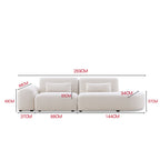 Pretty Modular Pure White Bouclé Upholstery Sofa/ 270cm