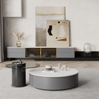 ROSIE White Ceramic Top  Coffee Table Set/Ceramic top /Pine wood cabinet