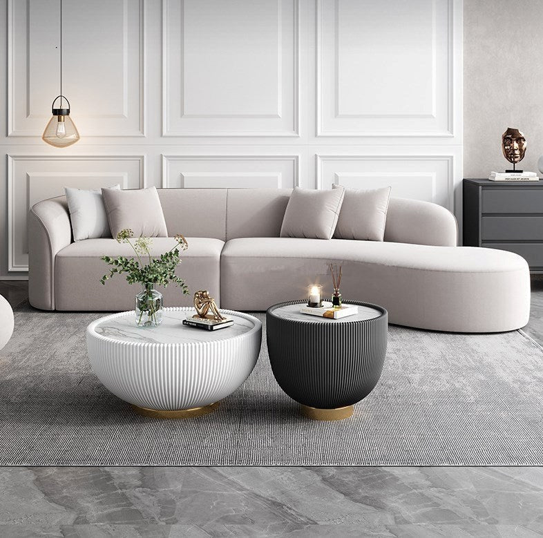 Skye Curved Fabric Upholstery Four Seater Sofa/Contemporary/Designer