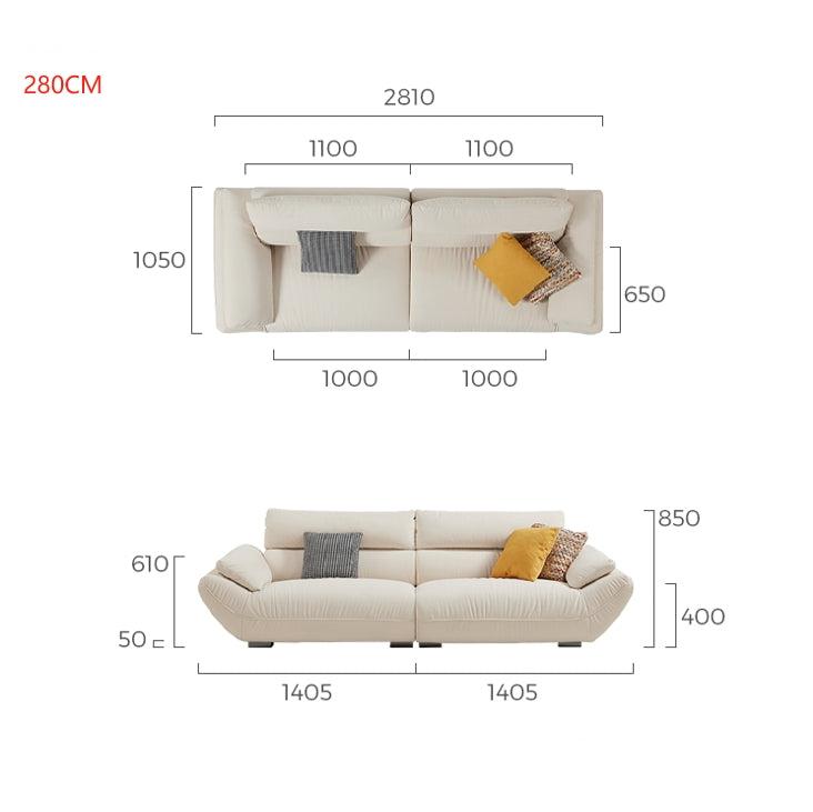 Briley White Pet-Friendly Fabric Upholstered Four-Seater Sofa/280CM/320CM