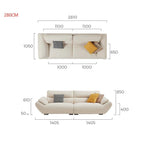 Briley White Pet-Friendly Fabric Upholstered Four-Seater Sofa/280CM/320CM