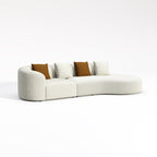 Skye Curved Fabric Upholstery Four Seater Sofa/Contemporary/Designer