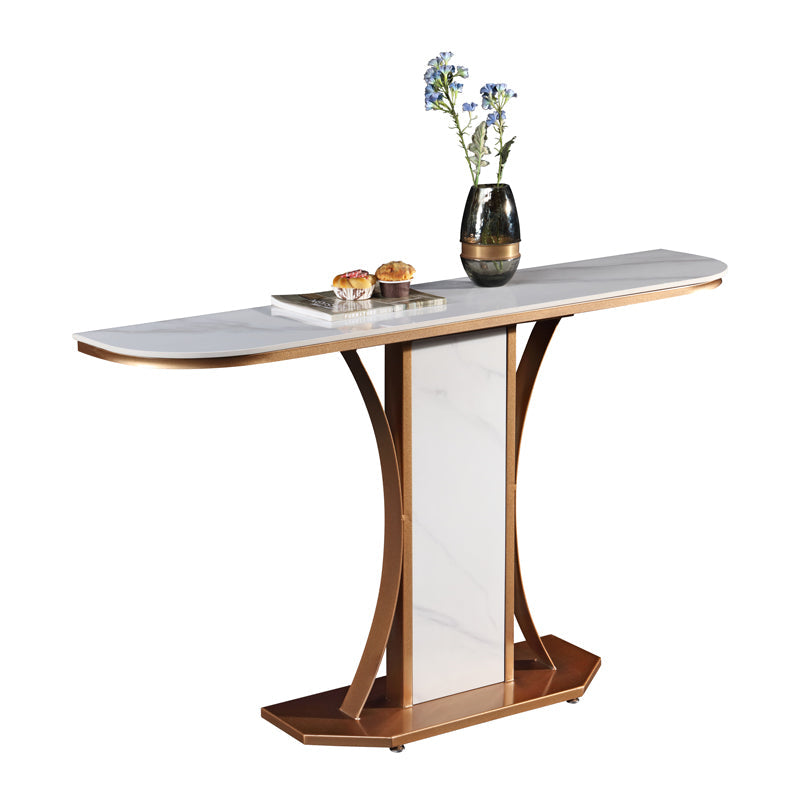 Ceramic Top Console Table/Creative Entryway Table/Steel Legs DM7062