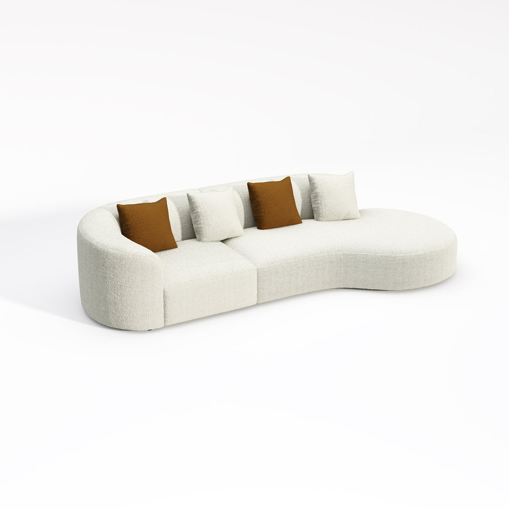 Skye Curved Fabric Upholstery Four Seater Sofa/Contemporary/Designer