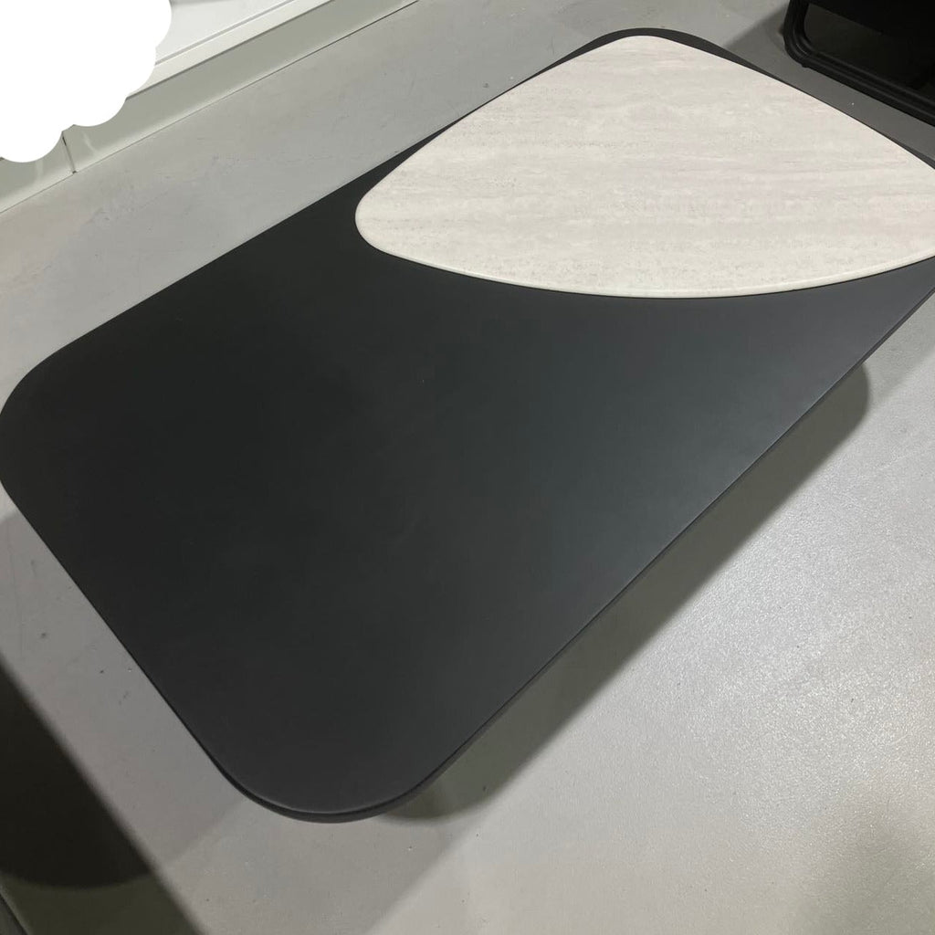 Dawnyel Red oak Veneered Coffee Table with Stone Top/Tea Table