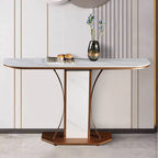 Ceramic Top Console Table/Creative Entryway Table/Steel Legs DM7062