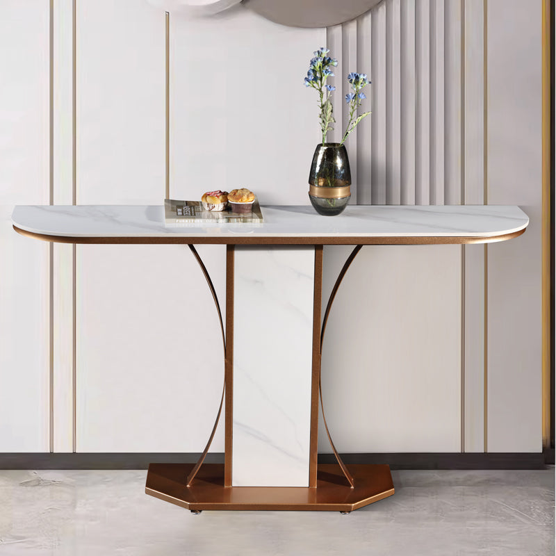 Ceramic Top Console Table/Creative Entryway Table/Steel Legs DM7062
