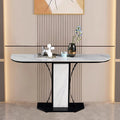 Ceramic Top Console Table/Creative Entryway Table/Steel Legs DM7063