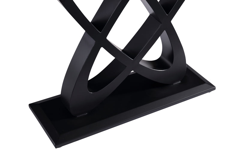 Ceramic Top Console Table/Entrance Table With Circular Geometric Design