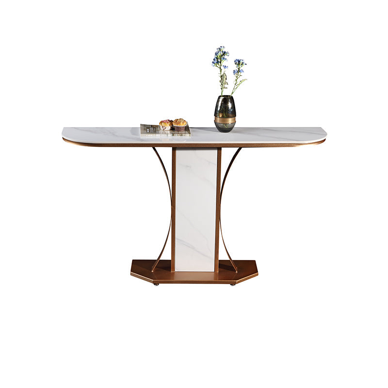 Ceramic Top Console Table/Creative Entryway Table/Steel Legs DM7062
