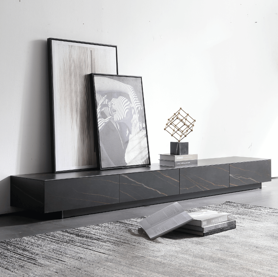 CHLOE Ceramic Entertainment Unit/TV Cabinet/TV Stand/Black/White