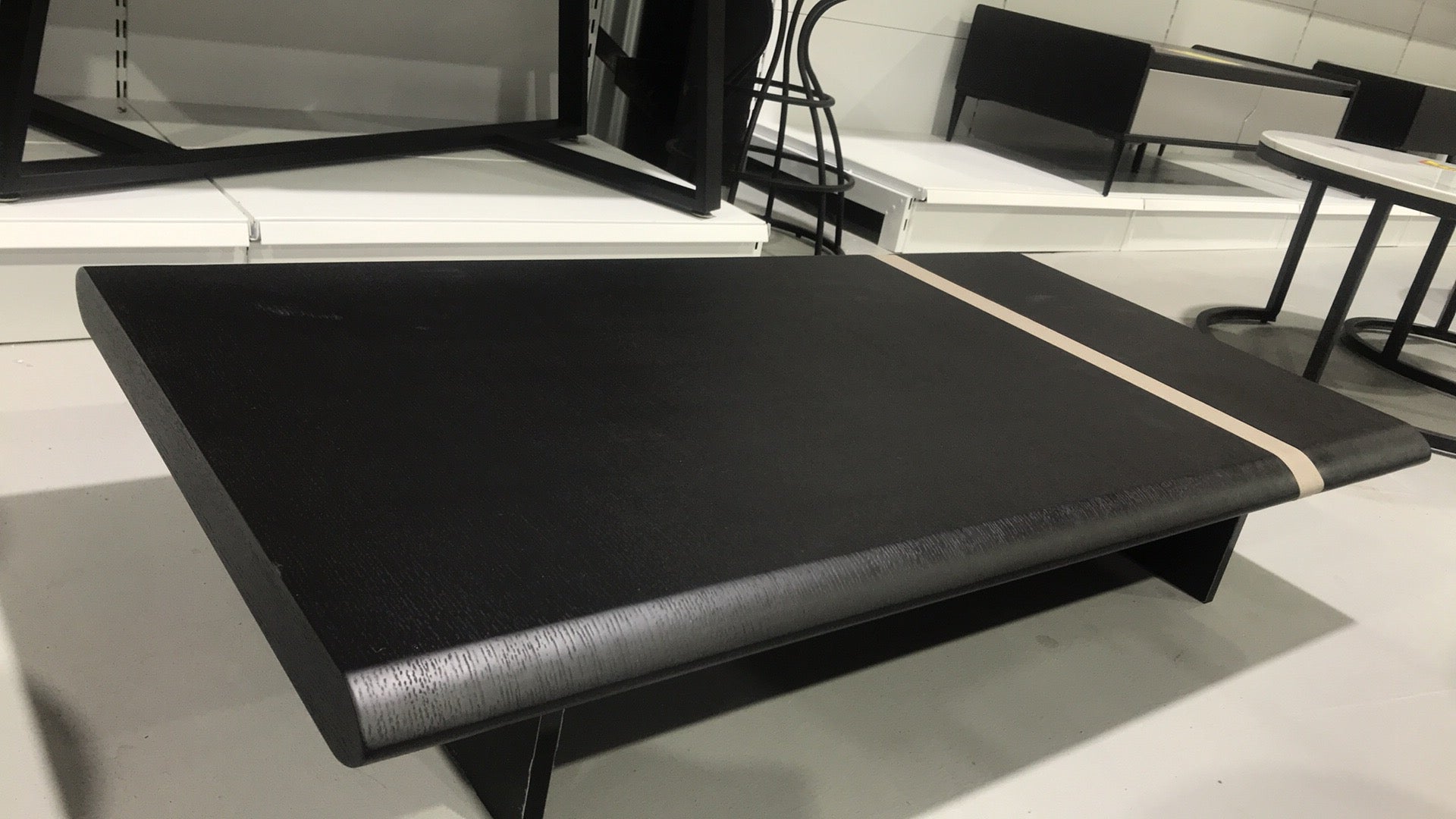 Aust Black Solid Timber Coffee Table/Rectangular Tea Table