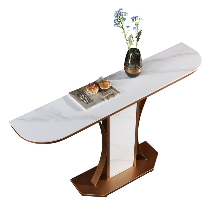 Ceramic Top Console Table/Creative Entryway Table/Steel Legs DM7062