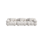 Modular White Boucle Fabric Upholstery Sofa /Designer/Contemporary/Three Seater