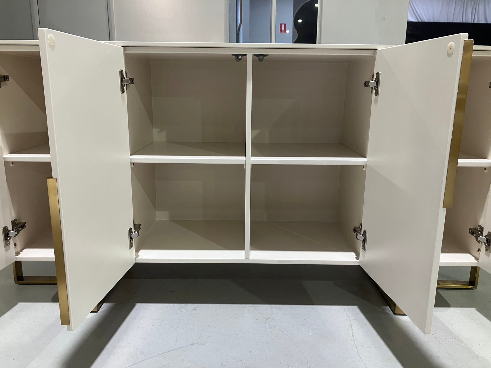 Styx Buffet Table Sideboard/Hallway Cabinet/Ceramic Top/Steel Legs