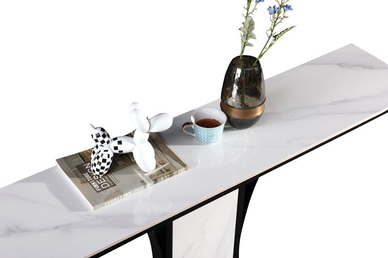 Ceramic Top Console Table/Creative Entryway Table/Steel Legs DM7063