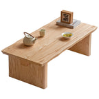 Mainn Natural Wood Color -Graded Solid American Oak Rectangle Coffee Table