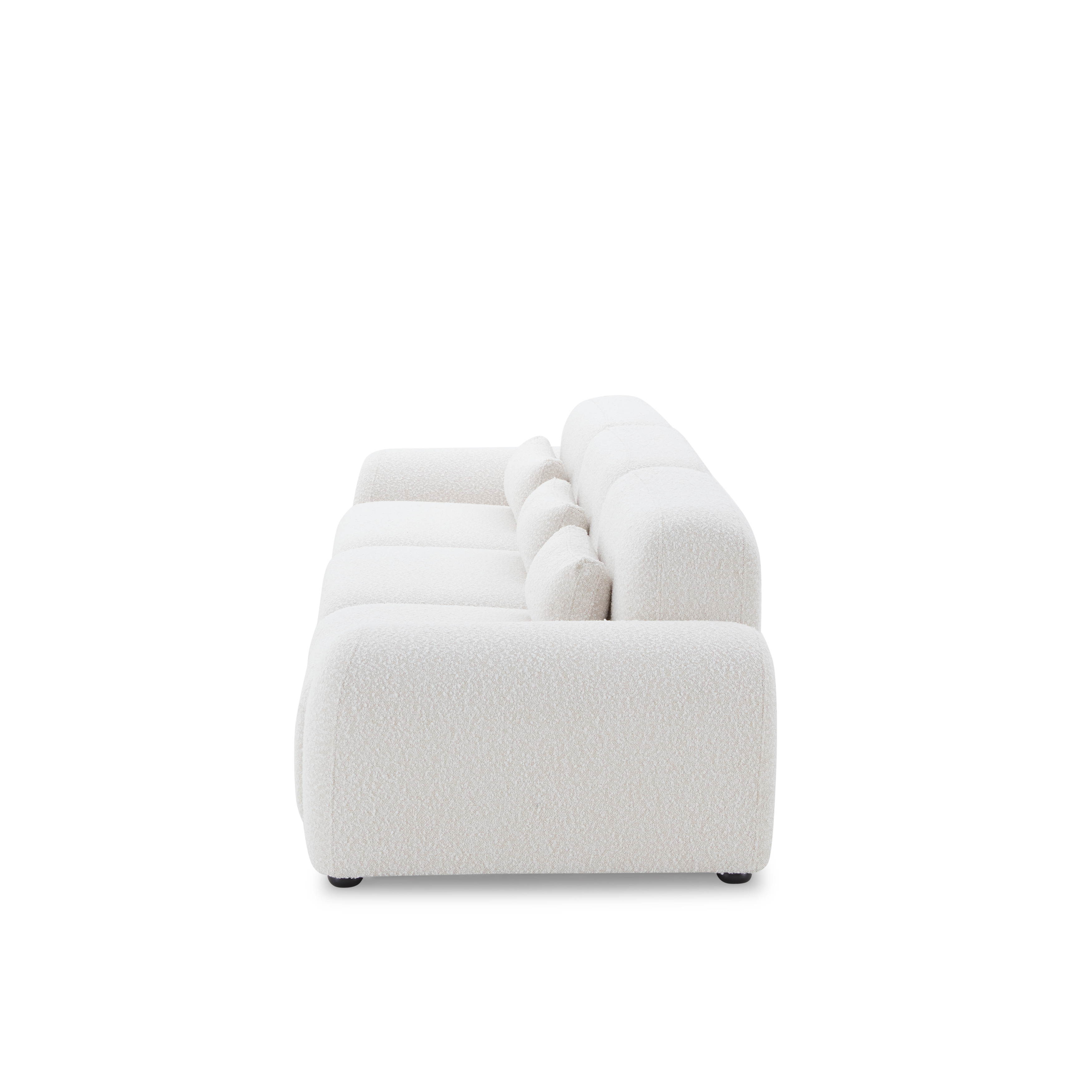 Pretty Modular Pure White Bouclé Upholstery Sofa