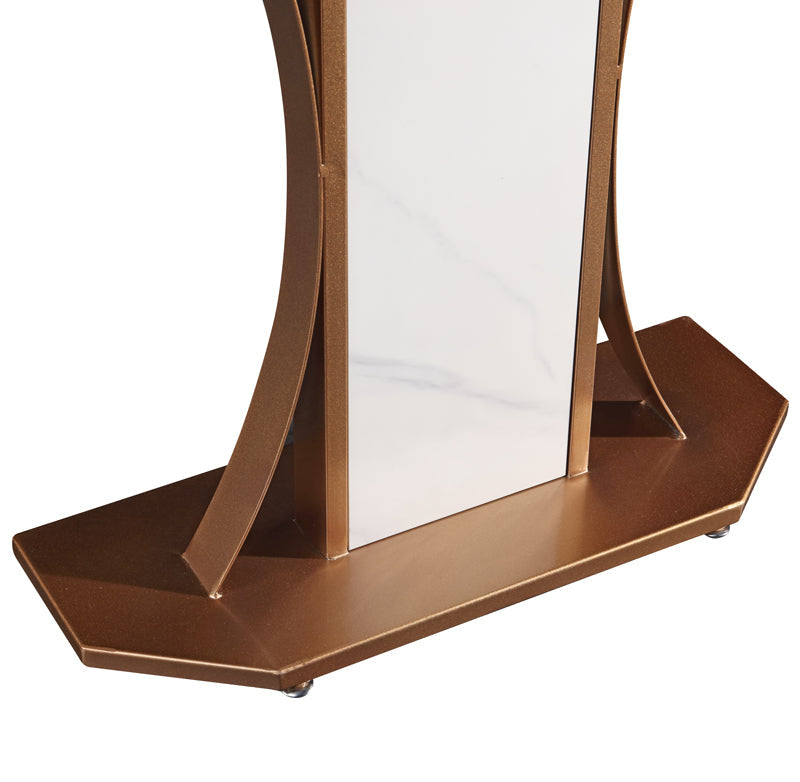 Ceramic Top Console Table/Creative Entryway Table/Steel Legs DM7062