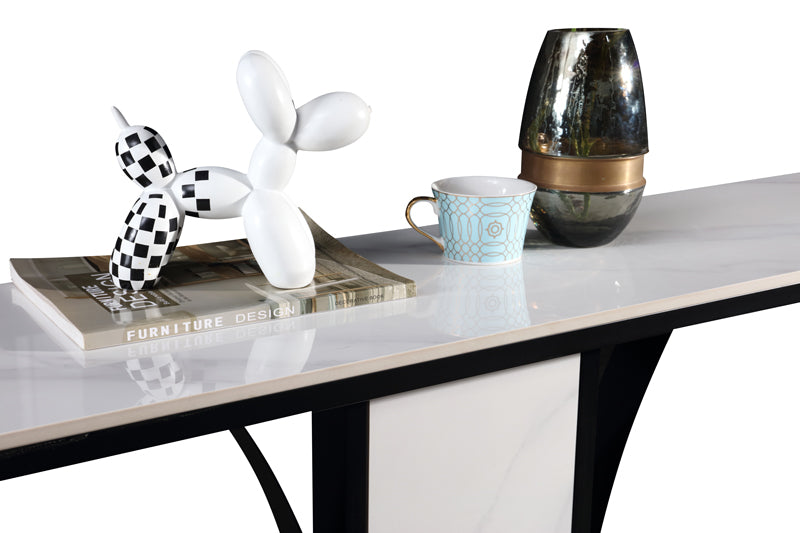 Ceramic Top Console Table/Creative Entryway Table/Steel Legs DM7063