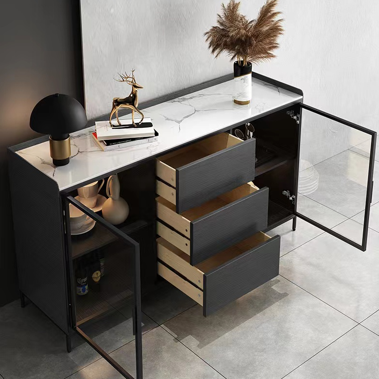 Vickie Buffet Sideboard Cabinet/ Ceramic Top/wood/solid timber