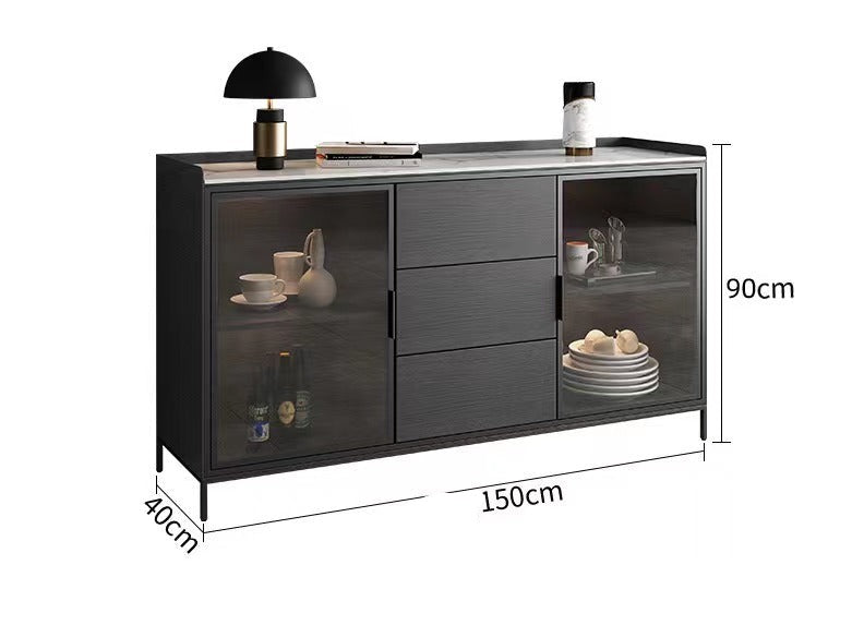 Vickie Buffet Sideboard Cabinet/ Ceramic Top/wood/solid timber