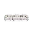 Modular White Boucle Fabric Upholstery Sofa /Designer/Contemporary/Three Seater