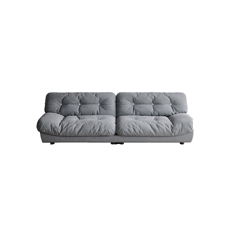 Cloud Grey Down Filled Suede Upholstery Sofa/Soft/ Steel Legs/280CM