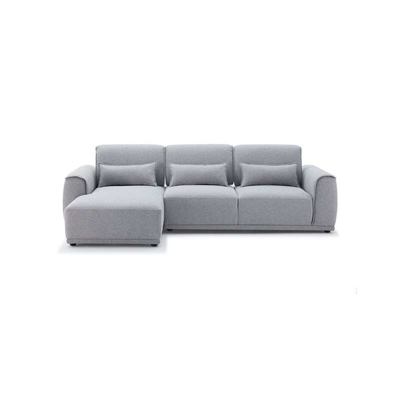 Master Three Seater Sofa Linen Upholstery/L-Shape/Hidden Legs/Grey