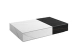 CHLOE  Coffee Table (130cm Ceramic White/Black)/Modern/Zen