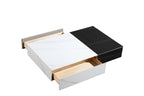 CHLOE  Coffee Table (130cm Ceramic White/Black)/Modern/Zen