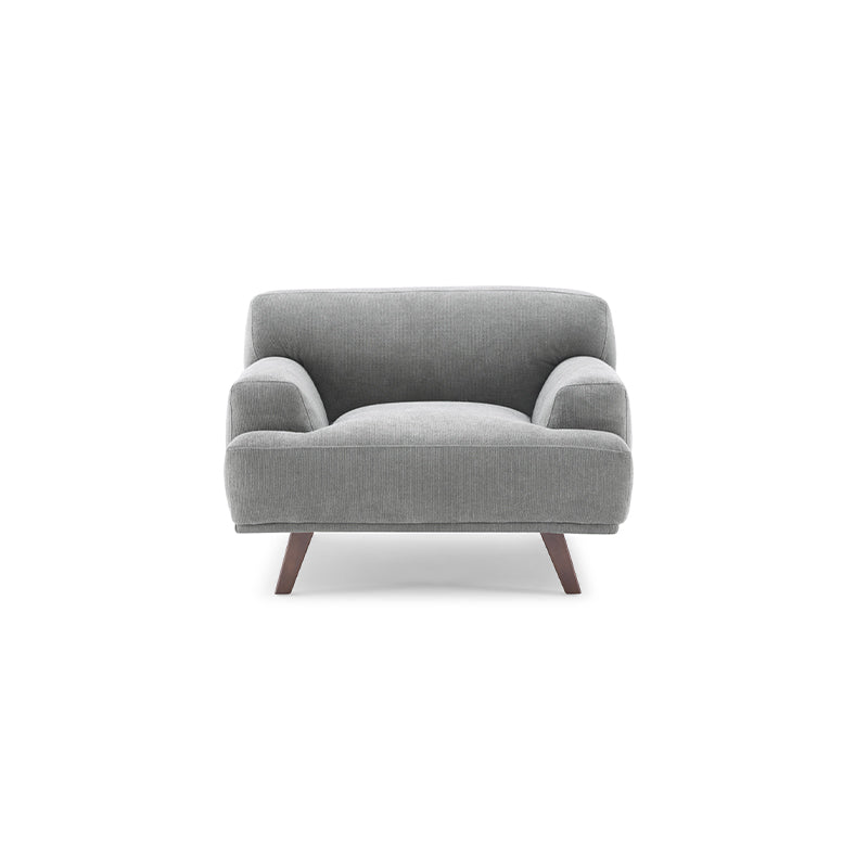 Grey Fabric Upholstery Sofa/Plywood Frame/Wood Legs/Armchair/Three Seater/Four Seater