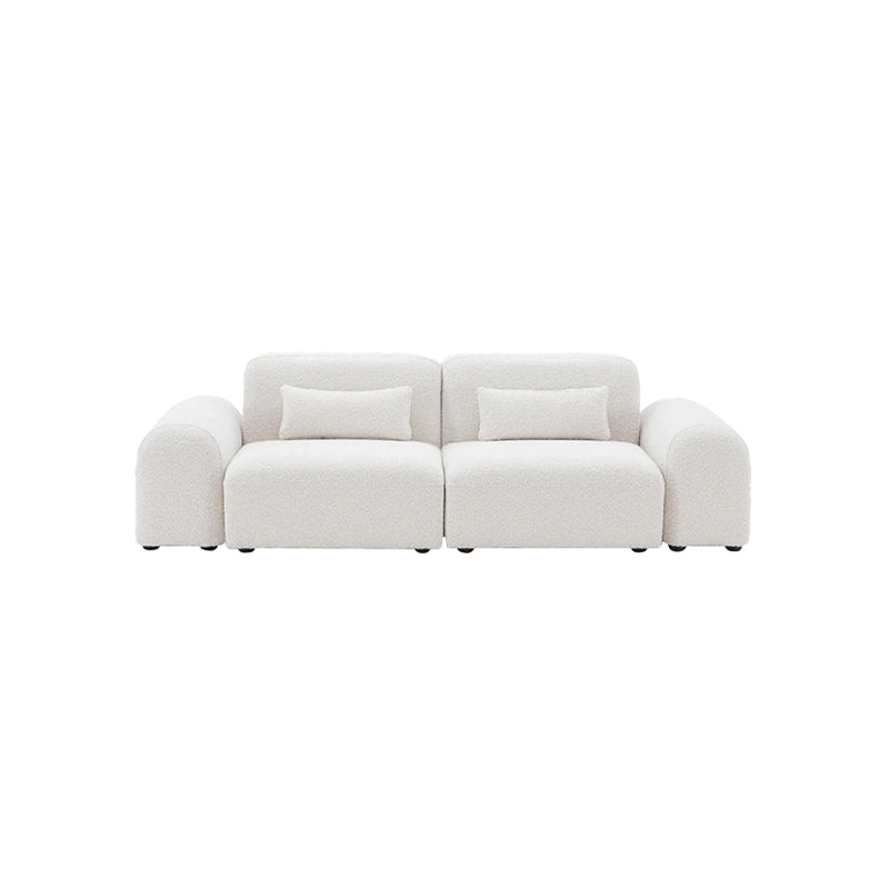 Pretty Modular Pure White Bouclé Upholstery Sofa