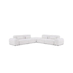 Pretty Modular Pure White Bouclé Upholstery Sofa Set/Modular Corner Sofas