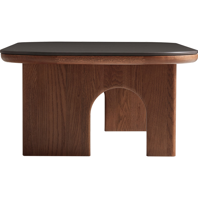 Certified American Oak Base Matte Ceramic Top Coffee Table