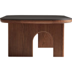 Certified American Oak Base Matte Ceramic Top Coffee Table